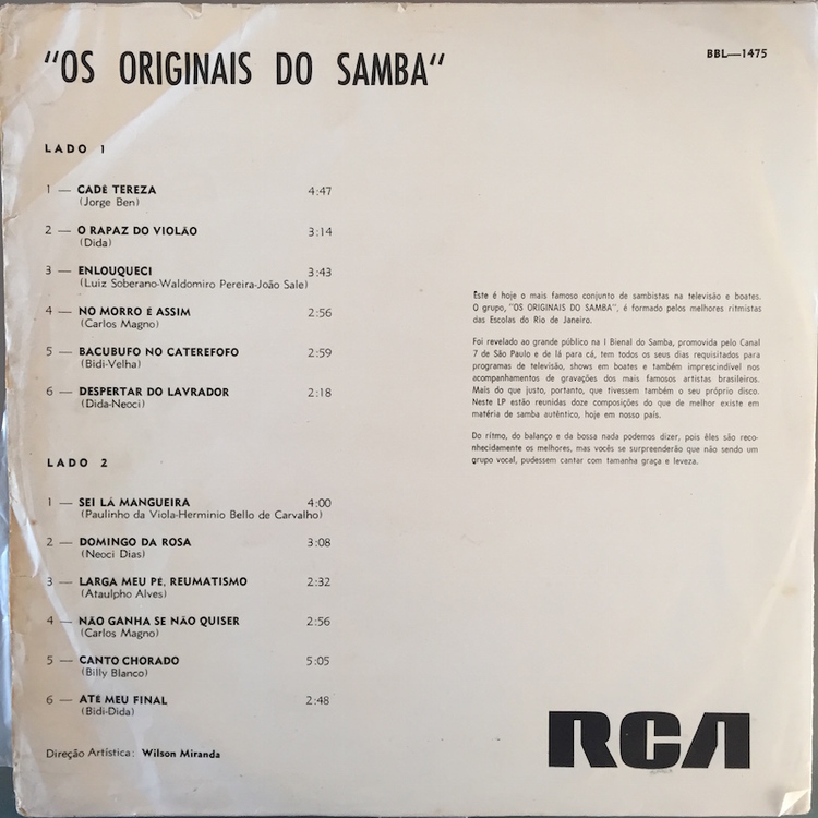 Full originais do samba st back