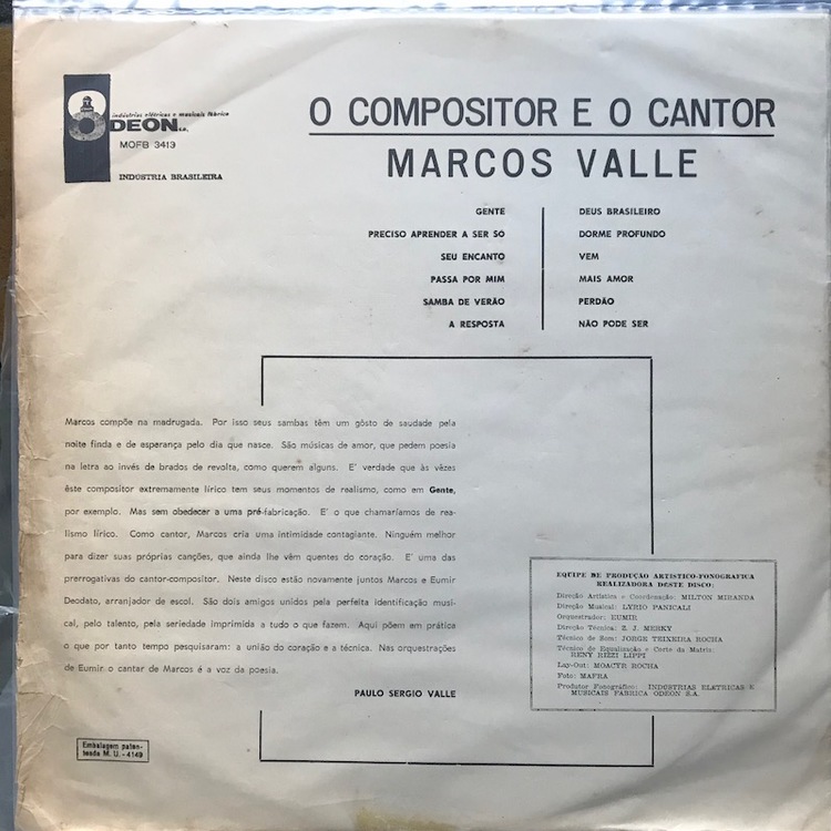 Full marcos valle compositor back