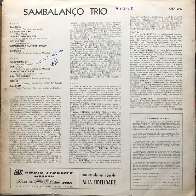Full sambalanca trio back